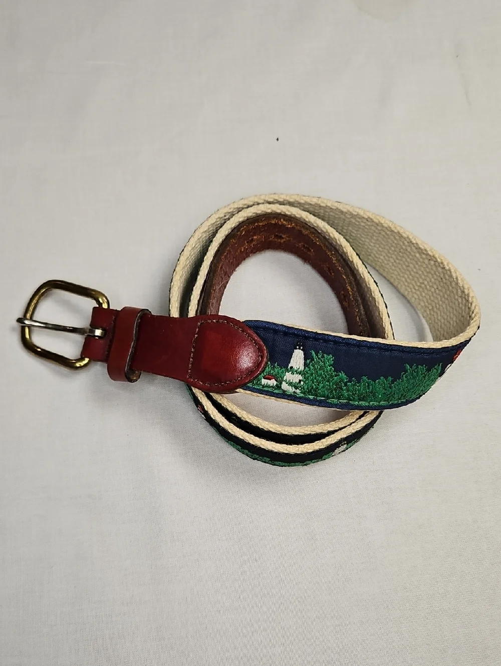 Leatherman Mens Navy  Lighthouse Belt, Size 38